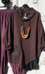   Olasz, alján extra szabású barna tunika, több anyagból:))