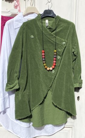 Olasz, Wendy Trendy,  extra szabású átmeneti különleges zöld kabát, imádjuk:))))