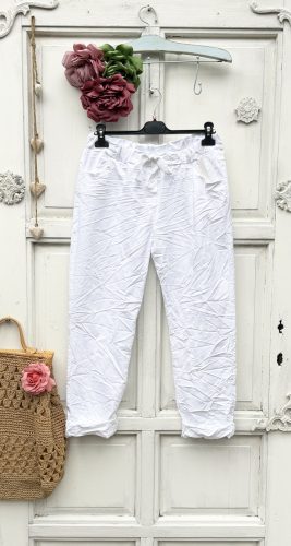 Olasz, extra kényelmes és rugalmas fehér nadrág:)))