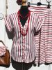 Olasz, piros/fehér csíkos blúz:))
