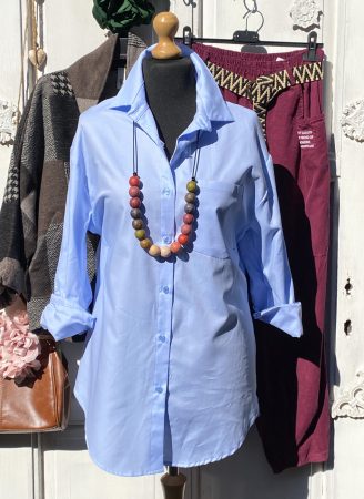 Olasz, alján kerekített hosszított ing, kék színben:))) Olasz, alján kerekített hosszított ing, kék színben:)))