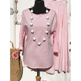 Olasz, hosszított, tavaszi rózsaszín felső:))