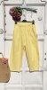 Olasz, extra kényelmes és rugalmas sárga, zsebes nadrág:)))