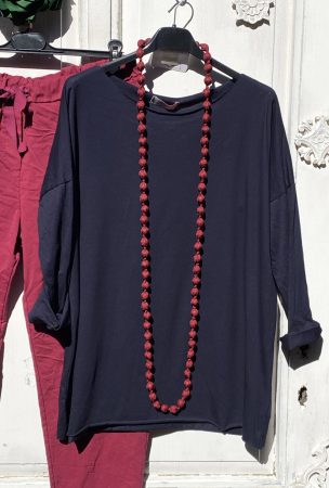 Olasz, hosszított kék felső:)) Olasz, hosszított kék felső:))