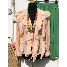   Olasz, zsabós/kötős, bármire rákapom blúz/boleró, barack színben:))