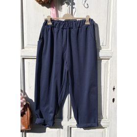 Olasz, bővebb, laza szabású kék nadrág, zsebekkel:))