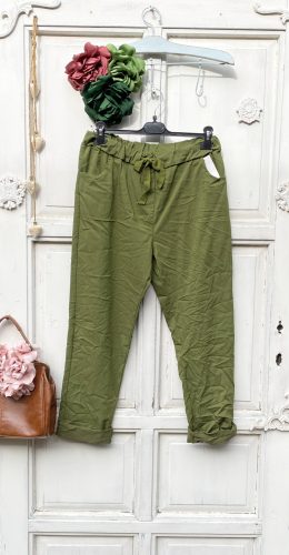 Olasz, extra kényelmes és rugalmas zöld nadrág:)))