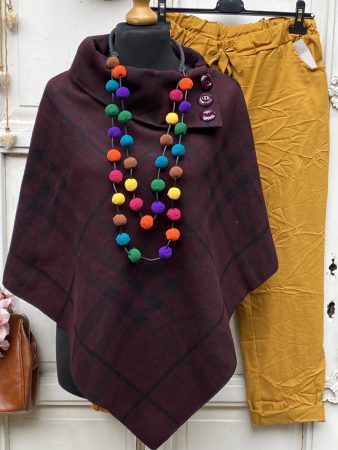 Olasz, bármire rákapom pelerin, burgundi/barna alappal:)) Olasz, bármire rákapom pelerin, burgundi/barna alappal:))