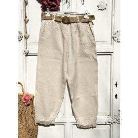 Olasz en bézs nadrág, ajándék övvel, zsebekkel:))