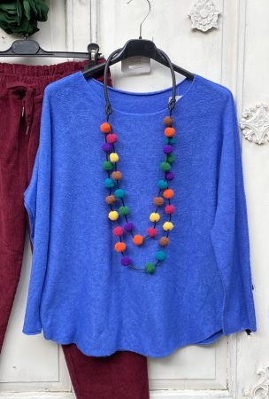 Olasz, kötött pulcsi , kék színben:))