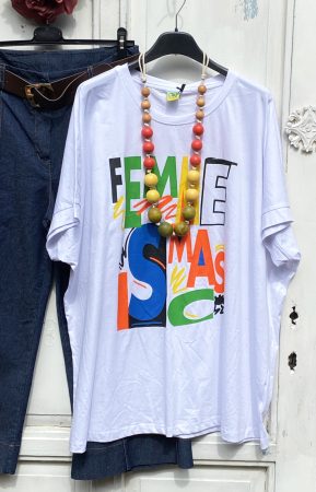 Olasz, vidám, színes mintás, hosszított póló/tunika:))