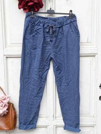 Olasz, extra kényelmes és rugalmas közép kék nadrág:)))