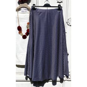 Olasz, kék alapon fehér pöttyös szoknya:))