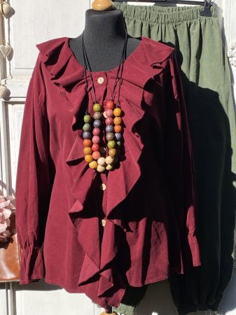 Olasz, zsabós mikrokord elegancia, burgundi/meggy színben, hölgyeim, romantikára fel:)))