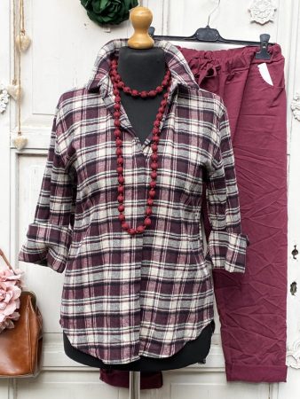 Olasz, burgundi kockás flanel ing:)) Olasz, burgundi kockás flanel ing:))