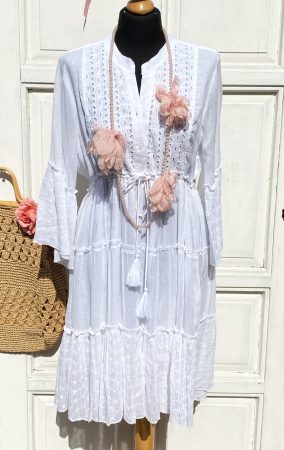 Olasz, limitált kollekciós csupa madeira ruha, fehér színben, hölgyeim:  romantikára fel:))))