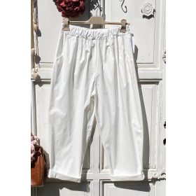   Olasz, lazább szabású nadrág, zsebekkel, tört fehér színben:))