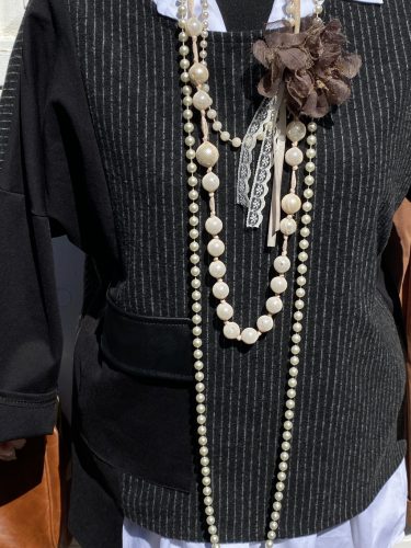 Olasz, csíkos/zsebes, extra szabású felső, fekete/szürke színben:))