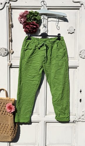 Olasz, extra kényelmes és rugalmas különleges zöld nadrág:)))