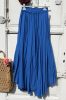 Olasz, pamut, alján kerekített libbenős, király kék szoknya:))
