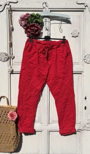 Olasz, extra kényelmes és rugalmas piros nadrág:)))