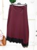 Olasz, átlapolós, alján csipkés, extra szabású ,burgundi szoknya:))