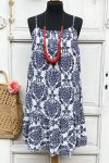 Olasz, kék mintás, könnyed  nyári ruha:))