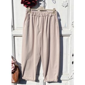   Olasz, lazább szabású nadrág, zsebekkel, bézs színben:))