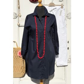 Olasz, hosszított, elején zsebes kék ing:))