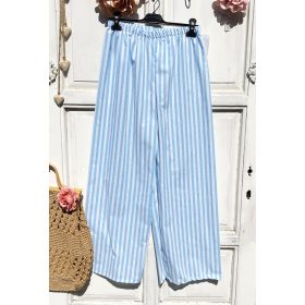 Olasz, kék/fehér csíkos nadrág:))