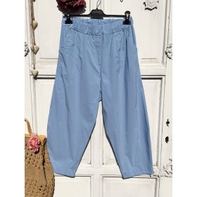   Olasz, extra kényelmes és rugalmas kék, zsebes nadrág:)))