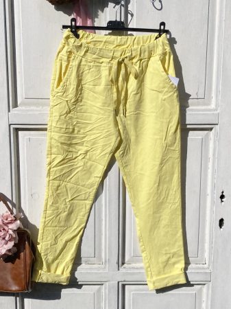 Olasz, extra kényelmes és rugalmas sárga nadrág:)))