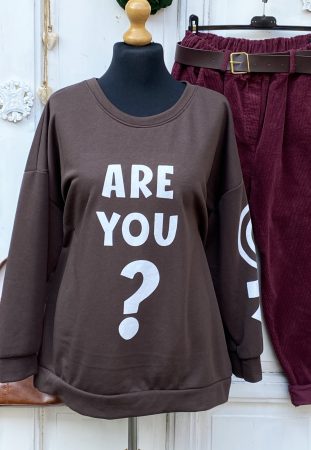 Olasz, Are you ?:)), barna vidám pulcsi:))