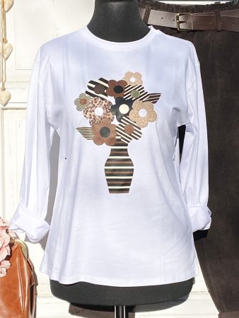 Olasz, őszi virágos, hosszú ujjú felső:))