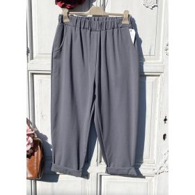   Olasz, lazább szabású nadrág, zsebekkel, szürke színben:))