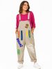 Olasz, vagány kantáros farmer, bézs alappal, vidám színekkel:))