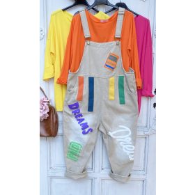   Olasz, vagány kantáros farmer, bézs alappal, vidám színekkel:))