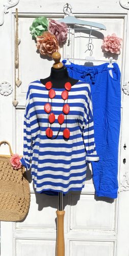 Olasz, extra kényelmes és rugalmas király kék nadrág:)))