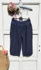 Olasz, 3/4-es len, kék, zsebes nadrág:))