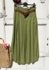 Olasz, elején gombos/zsebes szoknya, zöld színben, ajándék övvel:))