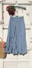 Olasz, libbenős pamut gyűrt szoknya, kék színben:))