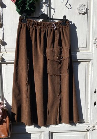 Olasz, 1 nagy gombos zsebes, mikrokord szoknya, barna színben:)) Olasz, 1 nagy gombos zsebes, mikrokord szoknya, barna színben:))